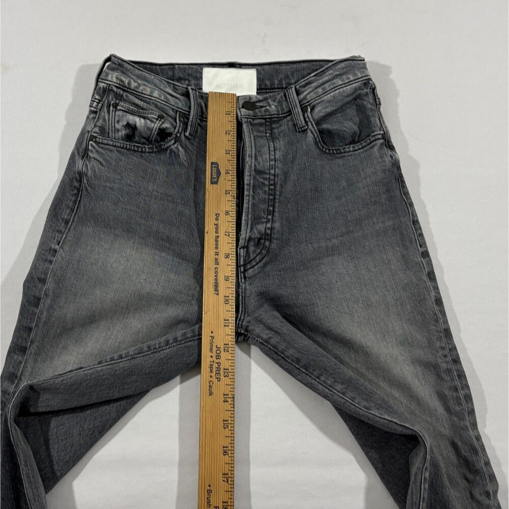 Mother The Rambler Ankle Fray Straight Jeans Hitting Pavement HR Wide Leg Sz 26 - Picture 7 of 16